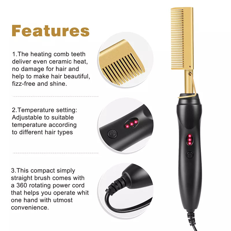 Electric Heating Hair Comb 