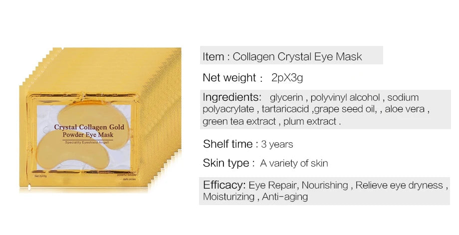 24K Gold Collagen Eye Mask Patches - Just Endless