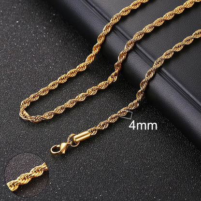 Vnox Cuban Stainless Steel Chain Necklace - Just Endless