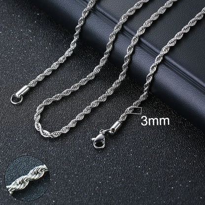 Vnox Cuban Stainless Steel Chain Necklace - Just Endless