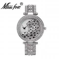 MISSFOX Crystal Diamond Leopard Watch For Women - Just Endless