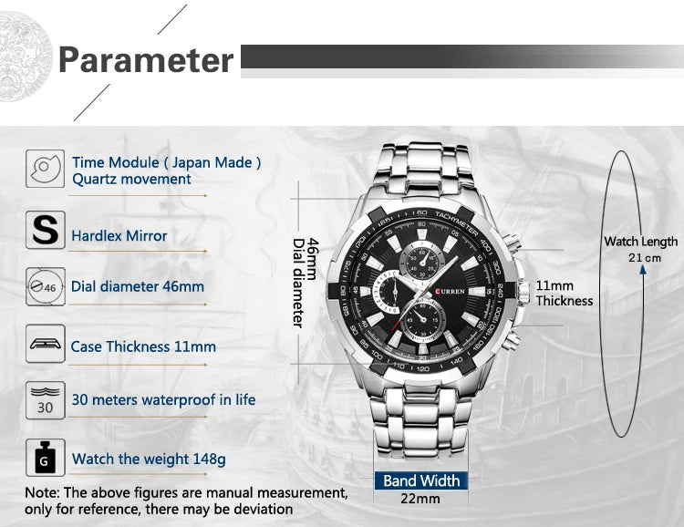 CURREN Analog Military Sports Watch - Just Endless