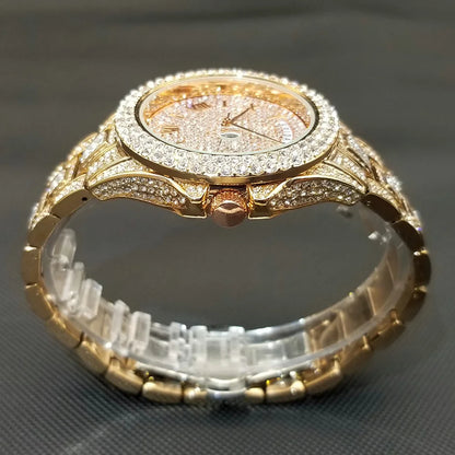 MISSFOX Day Date Full Diamond Watch - Just Endless