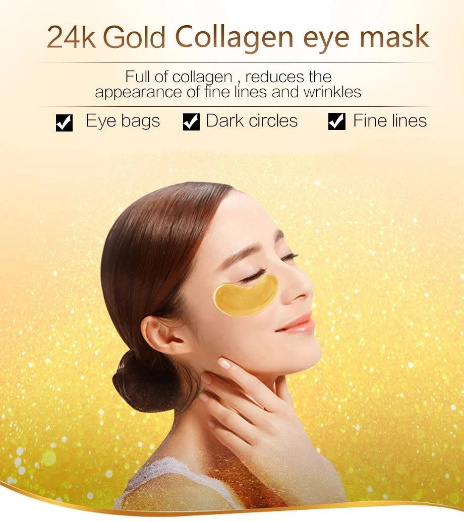 24K Gold Collagen Eye Mask Patches - Just Endless