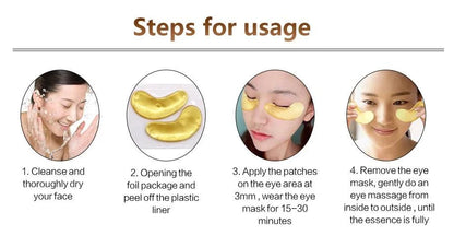 24K Gold Collagen Eye Mask Patches - Just Endless