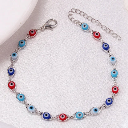 Bohemian Oval Evil Blue Eye Bracelet - Just Endless