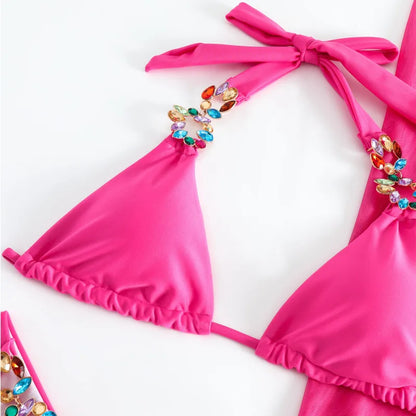 New Bikinis Swimsuits With Rhinestones Print - Just Endless