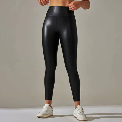 High Waist Push Up PU Leather Legging - Just Endless