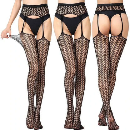 Sexy Glitter Garter Fishnet Lingerie - Just Endless