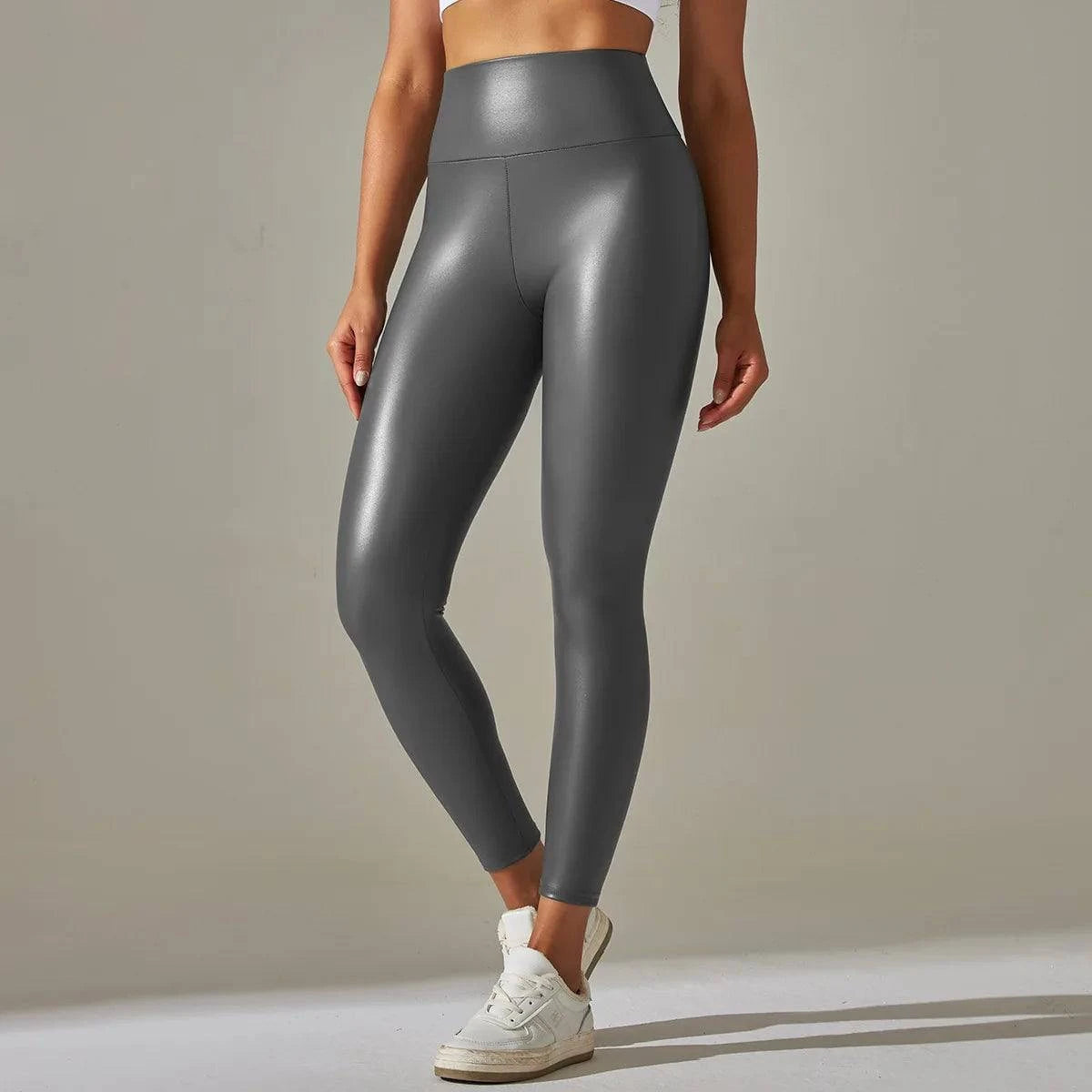 High Waist Push Up PU Leather Legging - Just Endless