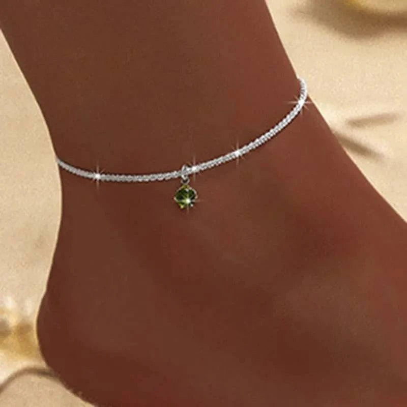 Silver Shiny Anklet Chain For Women - Just Endless