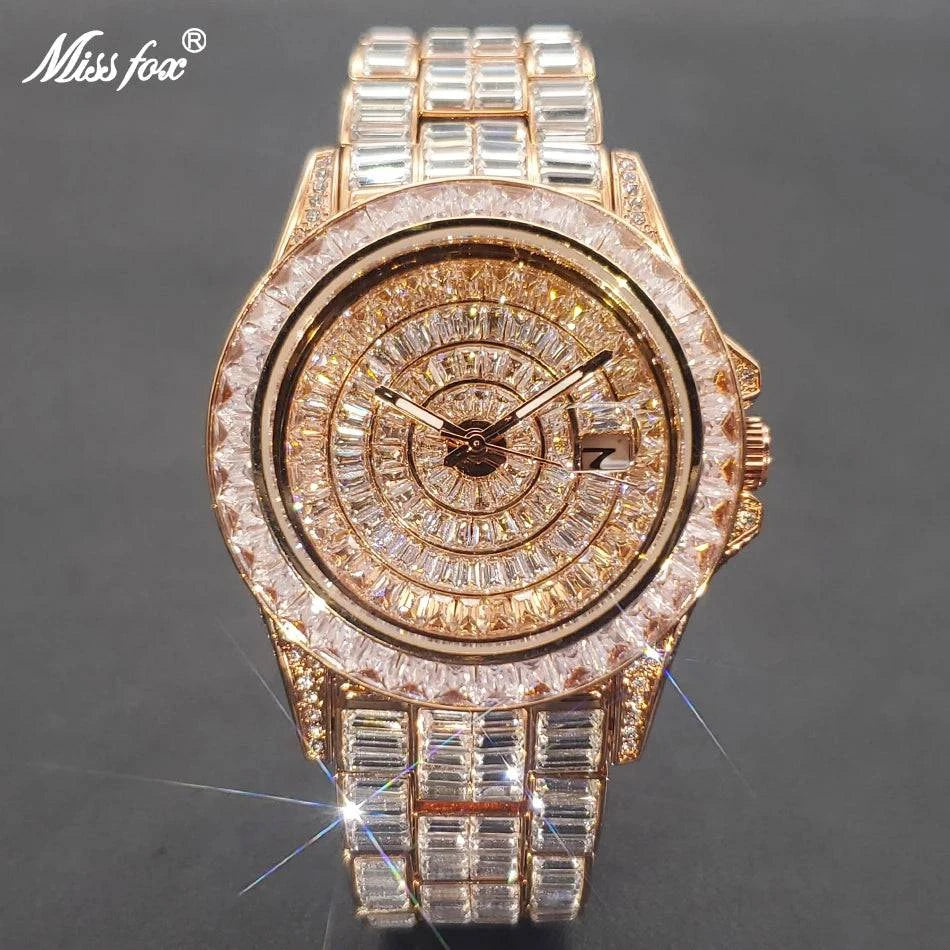 MISSFOX Full Diamond Luminous Watch For Men - Just Endless