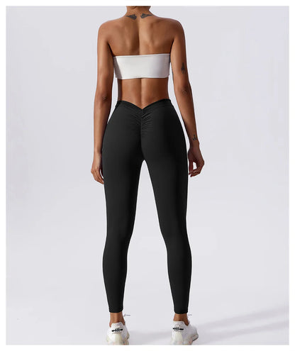 High Waist V Push Up Leggings - Just Endless