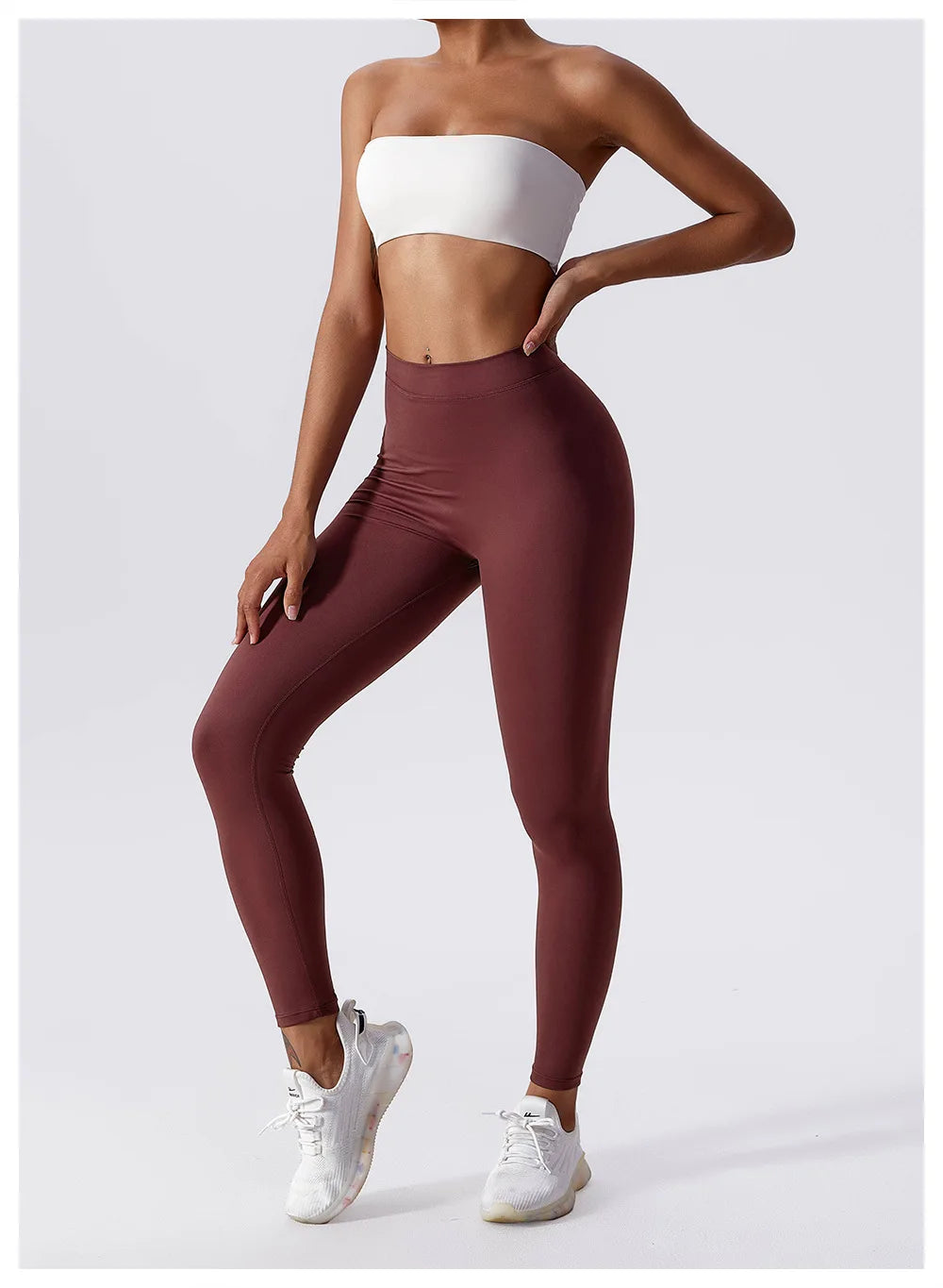 High Waist V Push Up Leggings - Just Endless