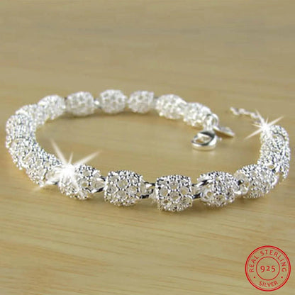 925 Silver Flower Beads Charm Bracelet - Just Endless