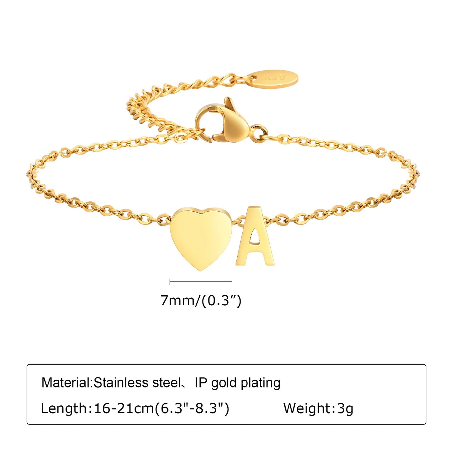 Vnox Letter Bracelet for Women - Just Endless