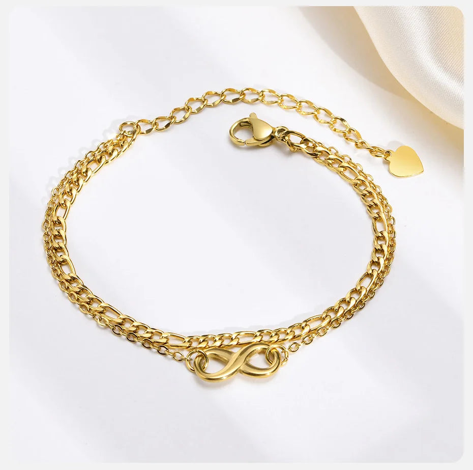 Vnox Infinity Charm Bracelet for Women - Just Endless