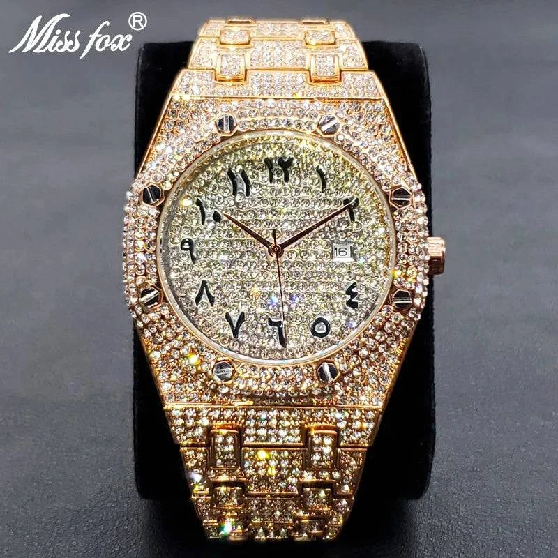 Full Diamond Watches For Men (Arab Number) - Just Endless