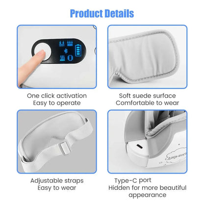 Smart Eye Massage Bluetooth Glasses - Just Endless