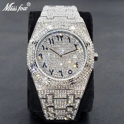 Full Diamond Watches For Men (Arab Number) - Just Endless