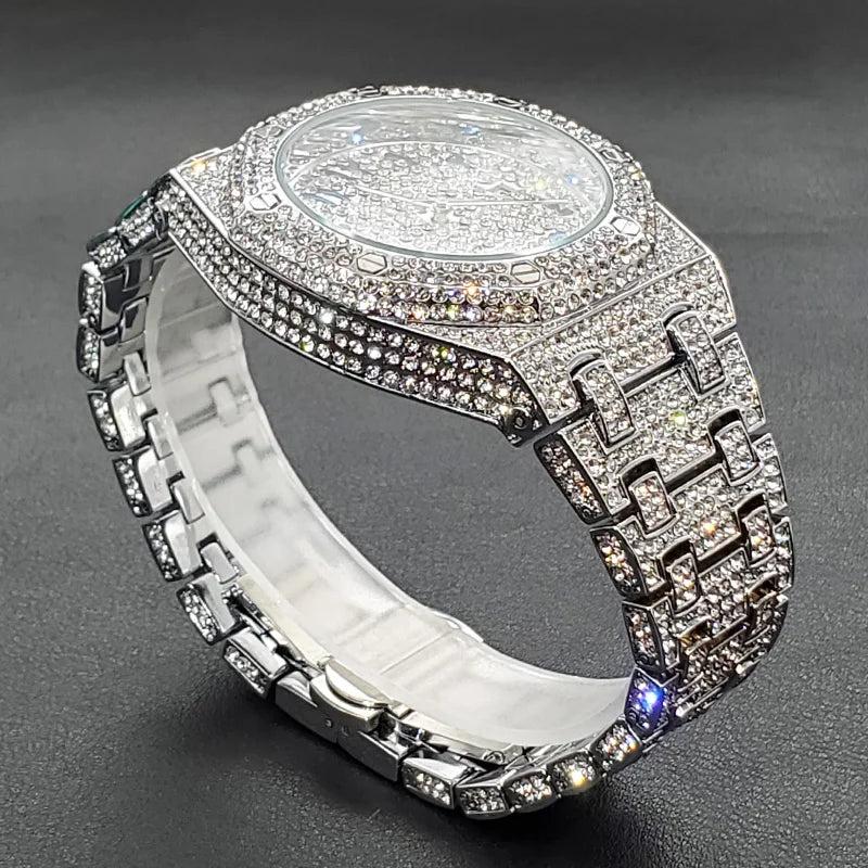 Full Diamond Watches For Men (Arab Number) - Just Endless