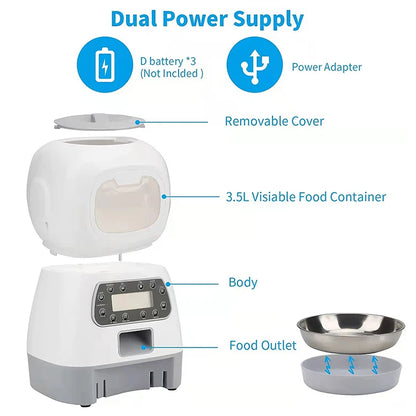 3.5L Automatic smart Pet Feeder - Just Endless