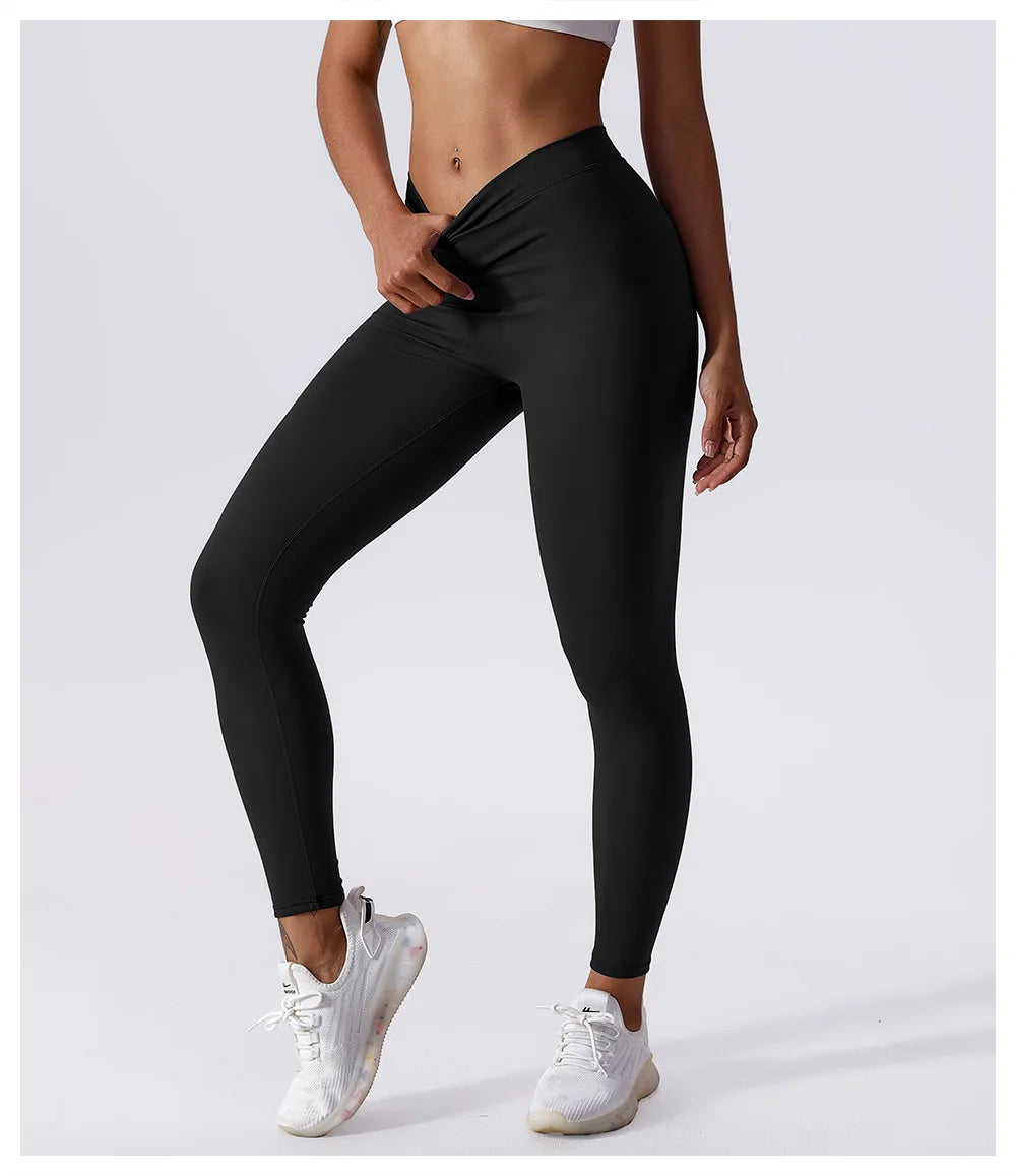 High Waist V Push Up Leggings - Just Endless