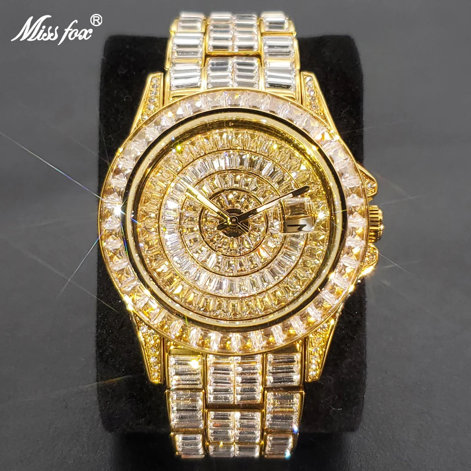 MISSFOX Full Diamond Luminous Watch For Men - Just Endless