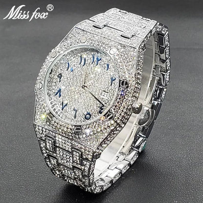 Full Diamond Watches For Men (Arab Number) - Just Endless