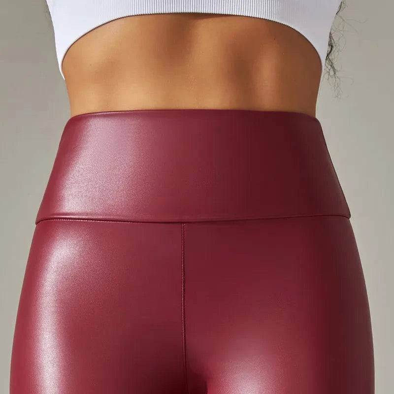 High Waist Push Up PU Leather Legging - Just Endless