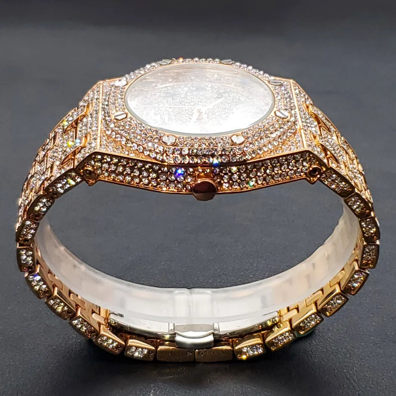 Full Diamond Watches For Men (Arab Number) - Just Endless