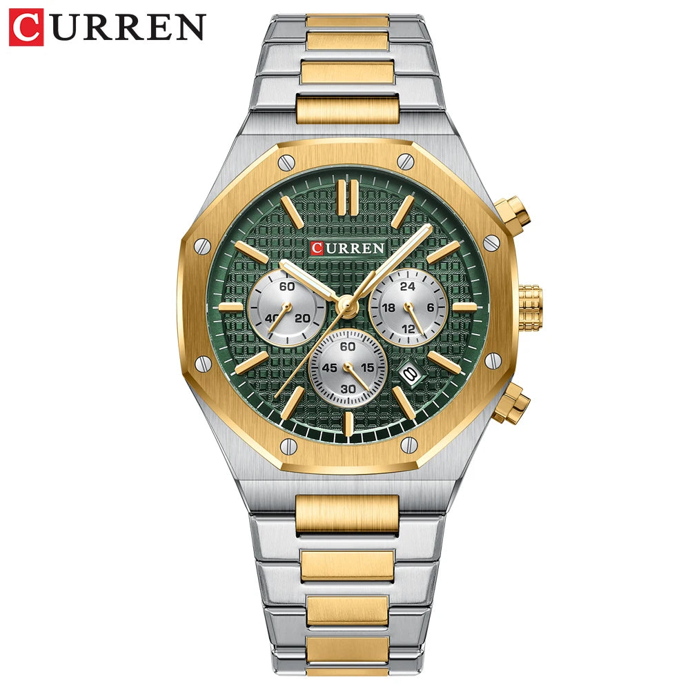 CURREN Luxury Gold Chronograph Watch - Just Endless