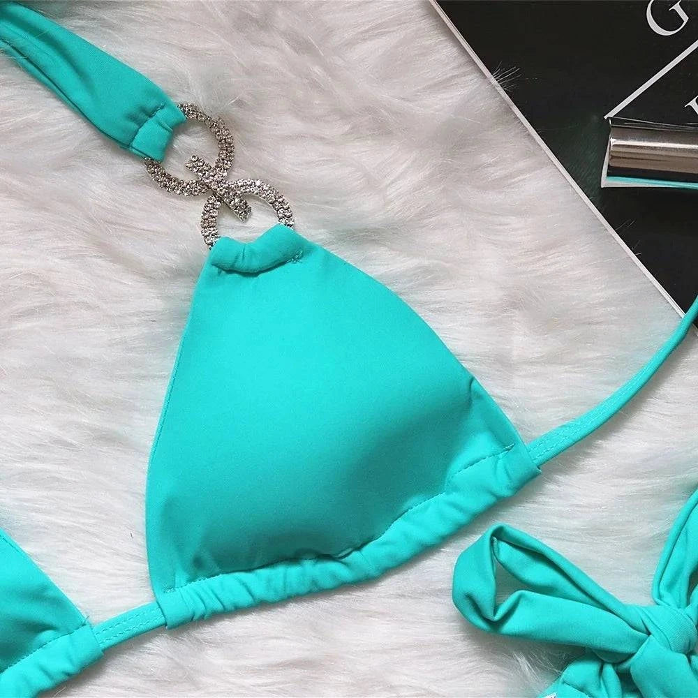 Sexy Bikinis 2024 Women Solid Colour - Just Endless