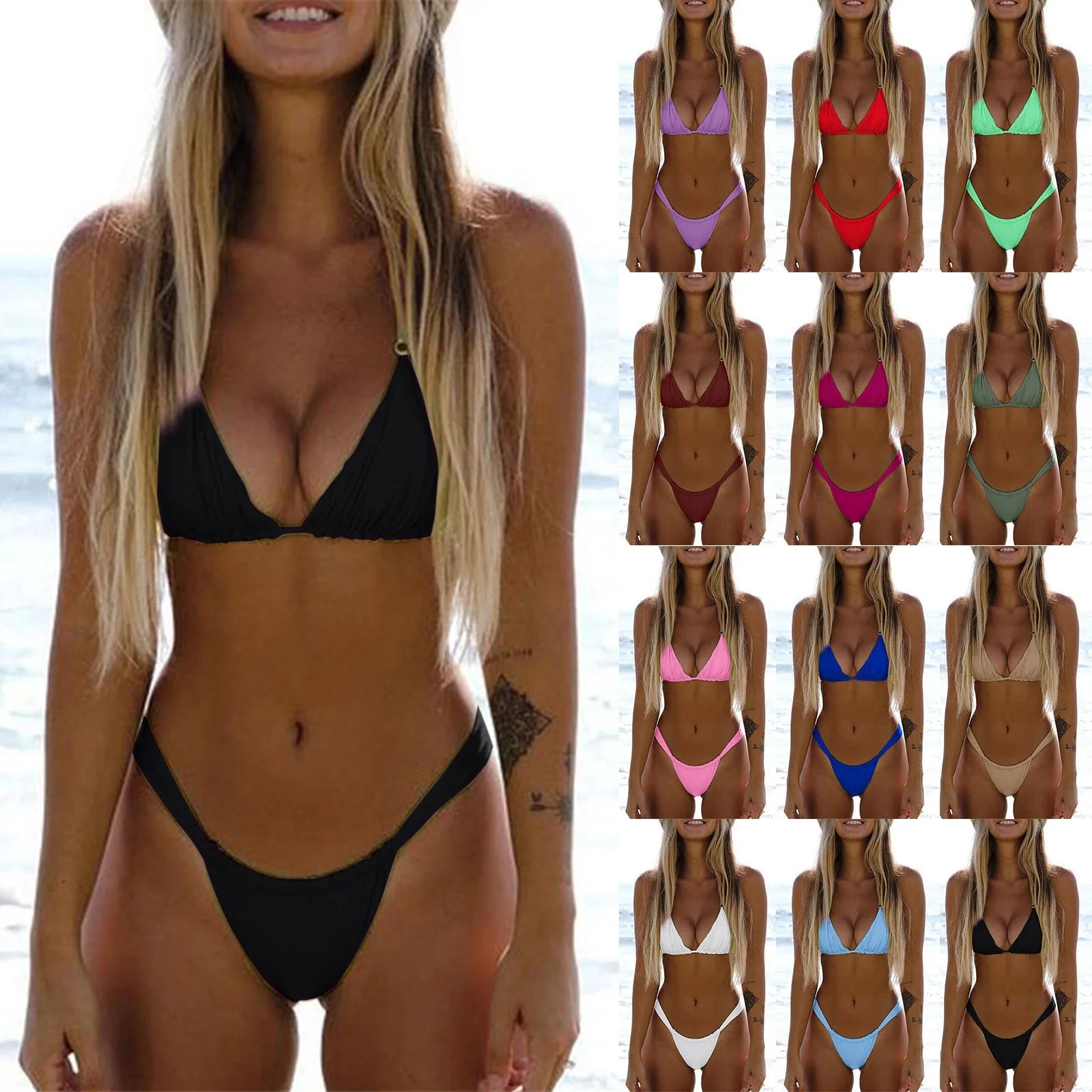 Bikini 2024 Micro Sexy Bandage Push Up Swimwear - Just Endless