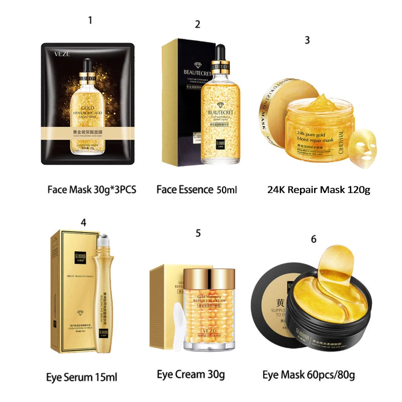 24K Gold Nicotinamide Skin Care Set - Just Endless