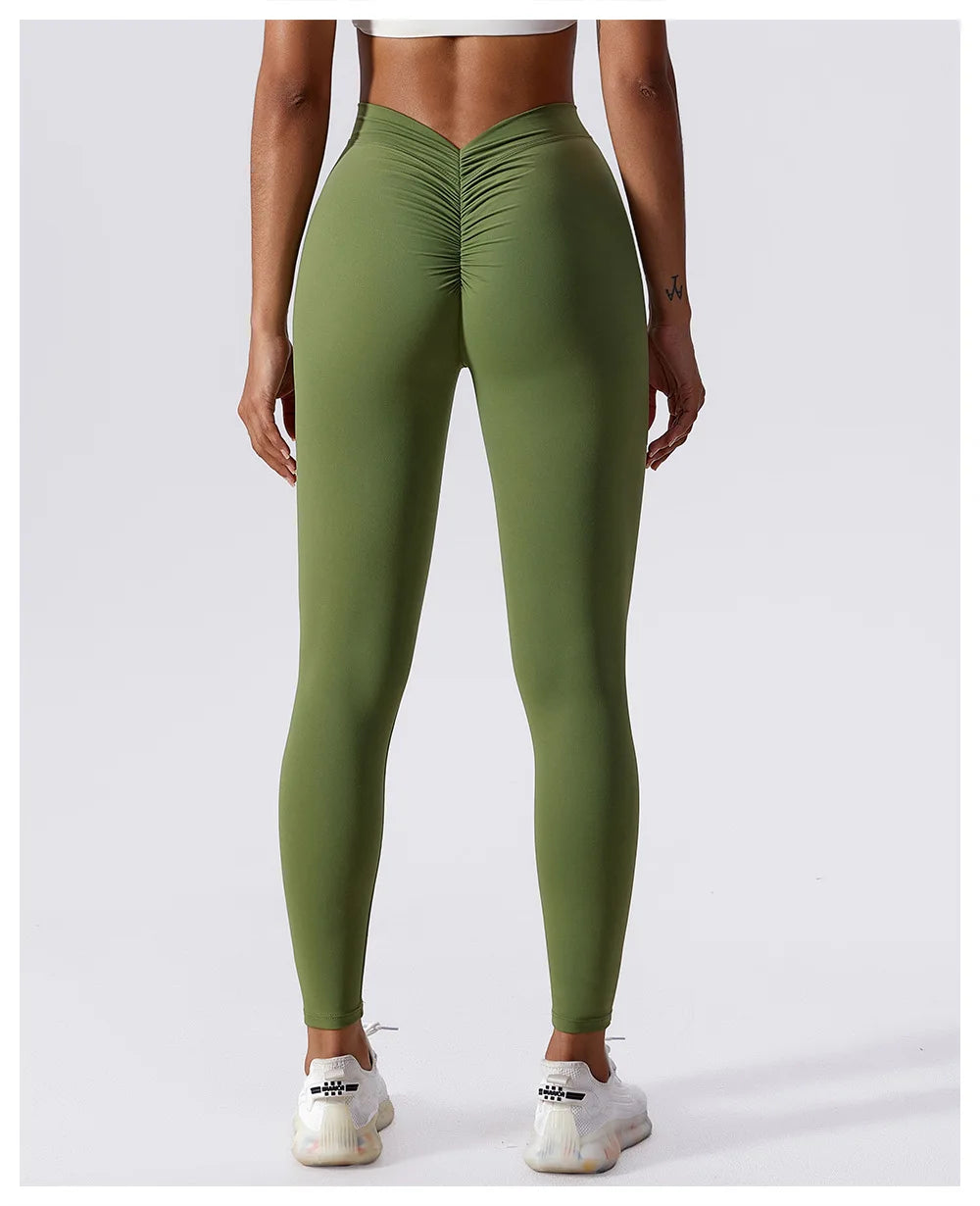 High Waist V Push Up Leggings - Just Endless