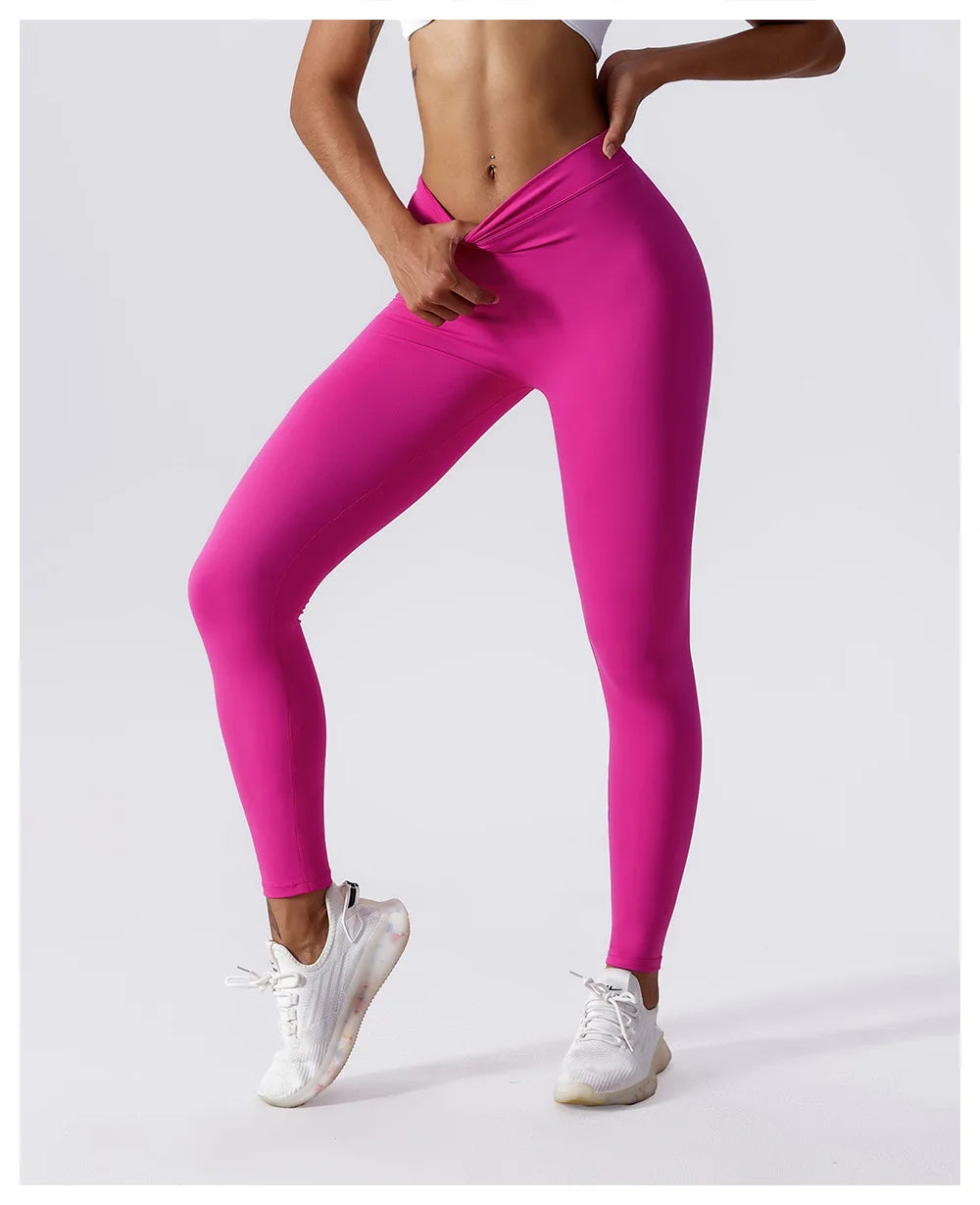 High Waist V Push Up Leggings - Just Endless