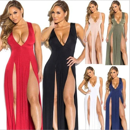 Sexy Long Double Split Dress - Just Endless