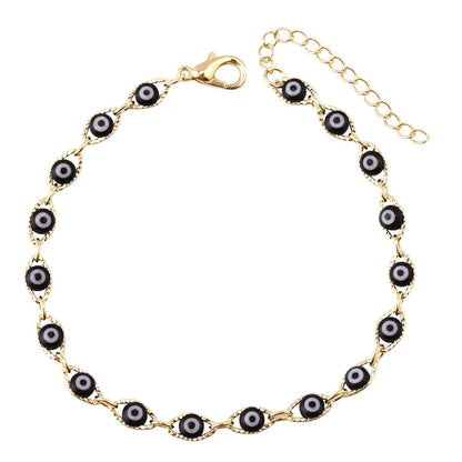 Bohemian Oval Evil Blue Eye Bracelet - Just Endless