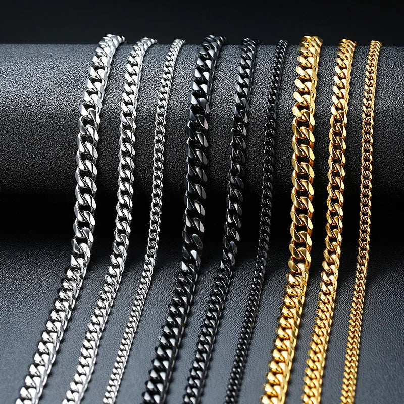 Vnox Cuban Stainless Steel Chain Necklace - Just Endless