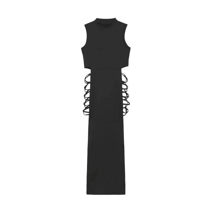 Sexy Bodycon Criss Cross Cut Out Dress - Just Endless