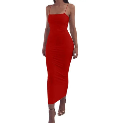 Sexy Spaghetti Strap Bodycon Maxi Dress - Just Endless