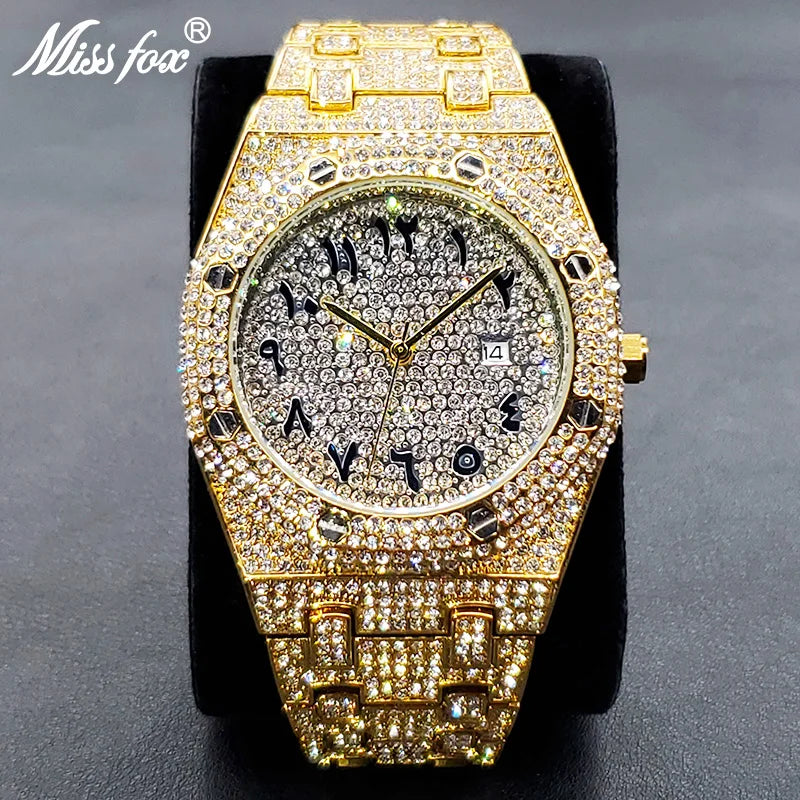 Full Diamond Watches For Men (Arab Number) - Just Endless