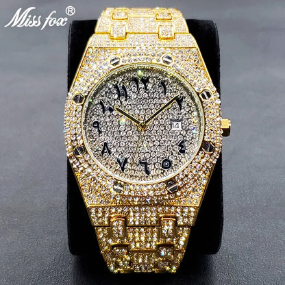 Full Diamond Watches For Men (Arab Number) - Just Endless