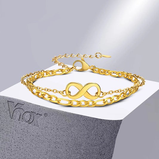 Vnox Infinity Charm Bracelet for Women - Just Endless