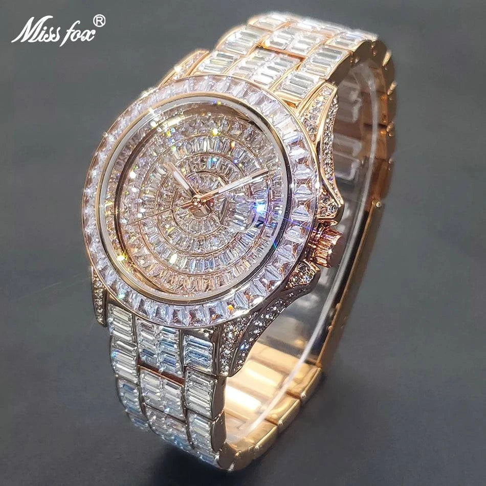 MISSFOX Full Diamond Luminous Watch For Men - Just Endless