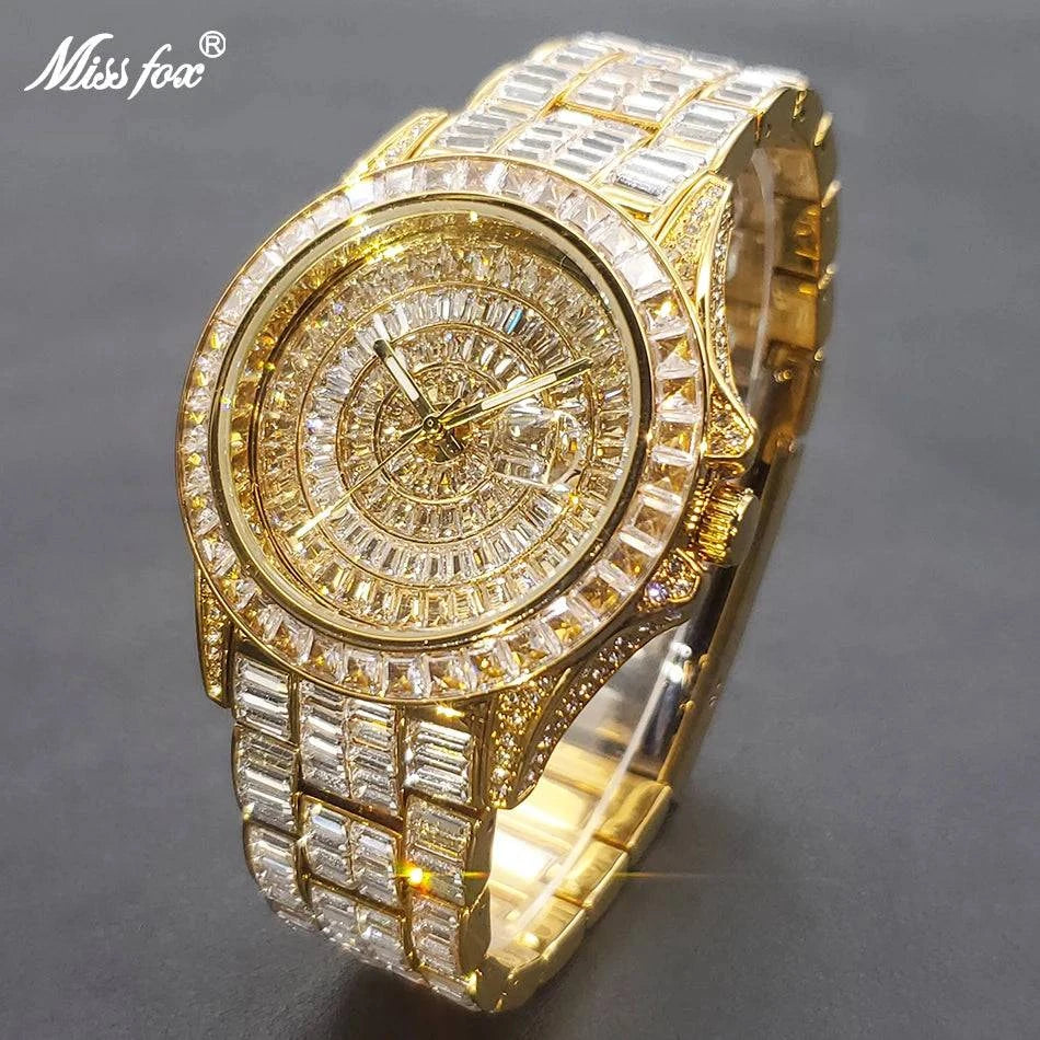 MISSFOX Full Diamond Luminous Watch For Men - Just Endless