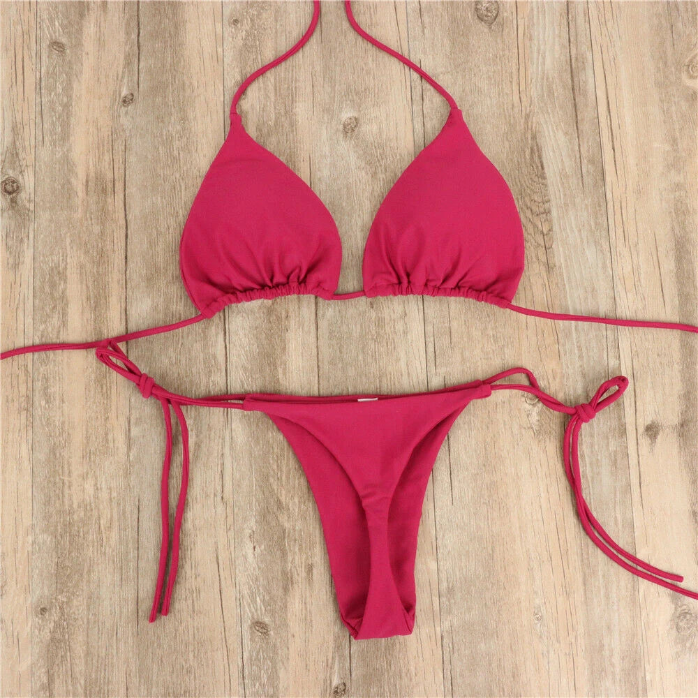 2024 Summer Sexy Solid Beach Bikini 