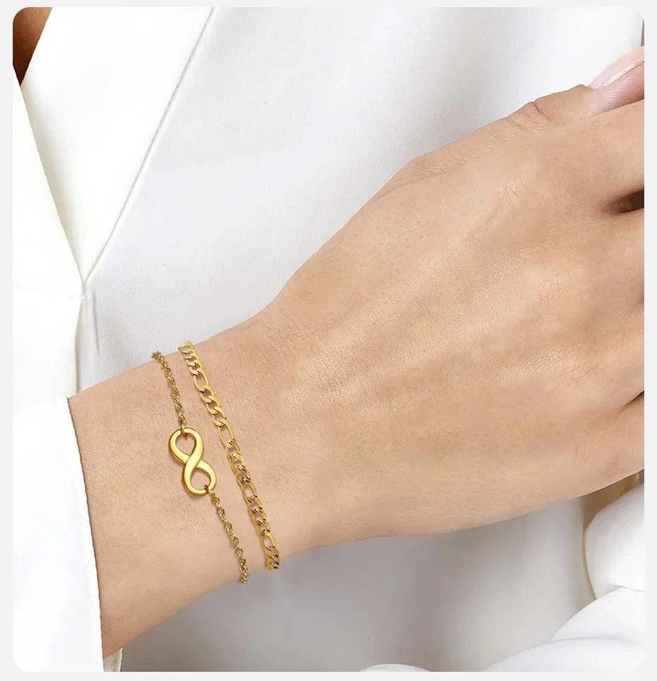 Vnox Infinity Charm Bracelet for Women - Just Endless