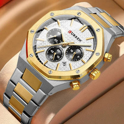 CURREN Luxury Gold Chronograph Watch - Just Endless